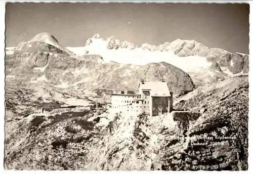 AK, Dachsteingebirge, Oberösterreich, Berghaus Krippenstein, Luftbild, um 1963