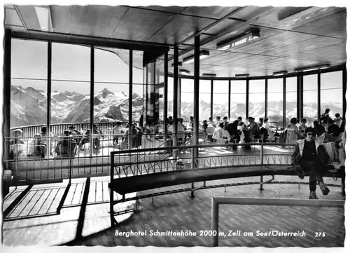 AK, Zell am See, Salzburg, Berghotel Schmittenhöhe, Gastraum, um 1965