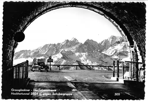 AK, Grossglockner-Hochalpenstrasse, Tirol, Hochtortunnel, 1965