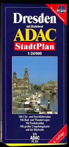 ADAC-Stadtplan Dresden mit Radebeul, um 2005