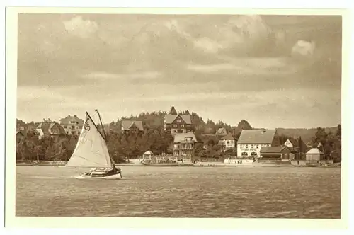 AK, Doksy, Hirschberg am See OT Thammühl am See, Seeansicht, 1930