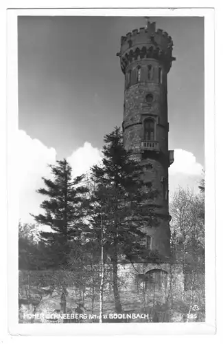 AK, Tetschen-Bodenbach, Děčín-Podmokly, Turm auf Hohem Schneeberg, 1931