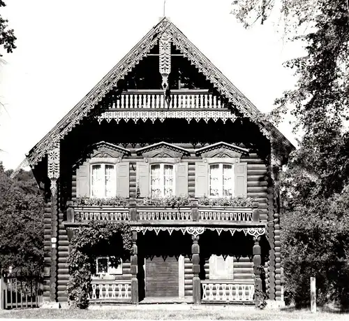 Echtfoto, Potsdam, Russische Kolonie "Alexandrowka", Blockhaus, um 1985