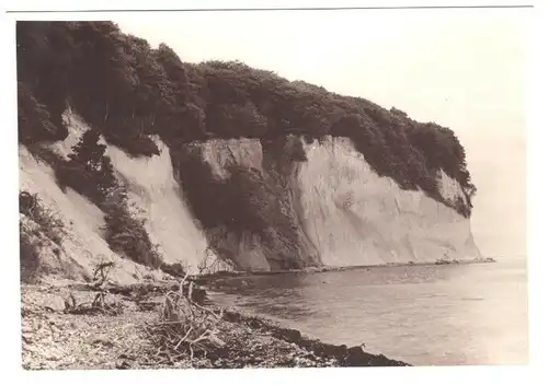 Echtfoto 1930, 12 x 17 cm, Sassnitz Rügen, Steilküste bei Sassnitz, Vers. 2