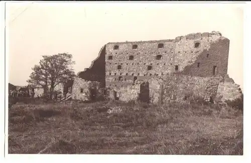 Foto im AK-Format, Insel Bornholm, Ruine Hammershus, um 1930