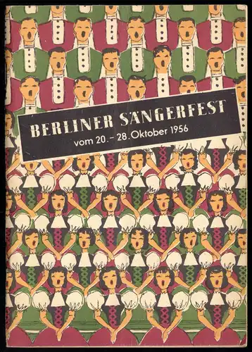 Programmheft, Berliner Sängerfest vom 20. - 28. Oktober 1956