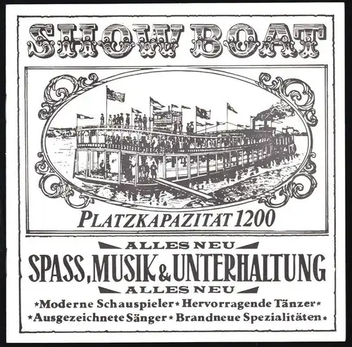 Theaterprogramm, Theater Cottbus, Show Boat, 1976