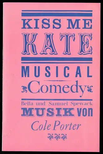 Theaterprogramm, Metropol-Theater Berlin, Kiss me Kate, 1964/65
