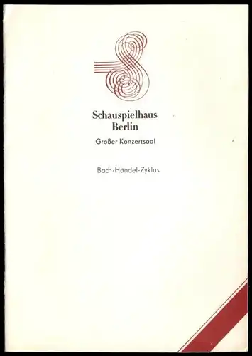 Konzertprogramm, Academy of St. Martin-in-the-Fields, Schauspielhaus Berlin