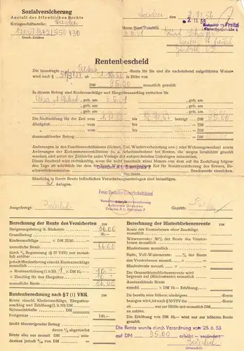 Konglomerat von zehn Personenstandsurkunden Raum Dresden / Freital, 1917-56