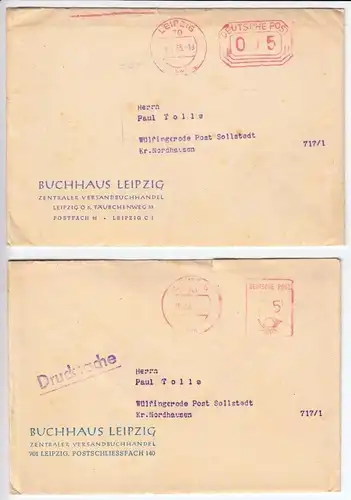 PFS, Leipzig, 70, zwei Varianten, o Leipzig, 70, 8.1.65 bzw. 19.3.66,+ Schreiben