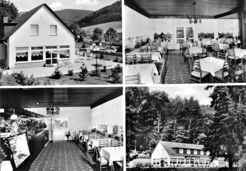 AK, Bad Pyrmont - Löwensen, Café-Restaurant "Friedensthal", vier Abb., 1976