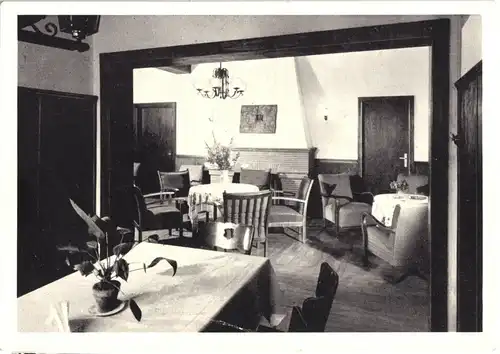 AK, Hemmingen-Westerfeld, Rasthaus "Roter Hahn", Gastraum, um 1956
