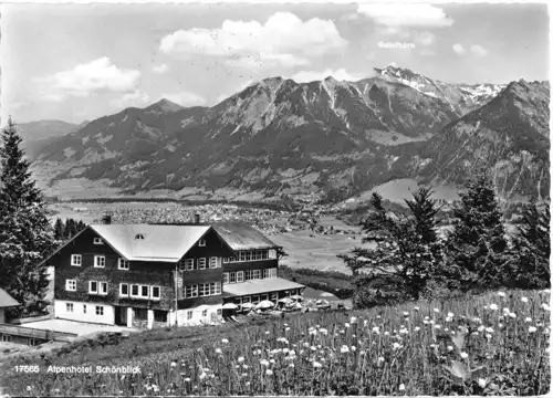 AK, Oberstdorf Allgäu, Alpenhotel Schönblick, 1969