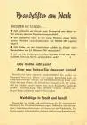 Infoblatt zur Brandschutzwoche 1958
