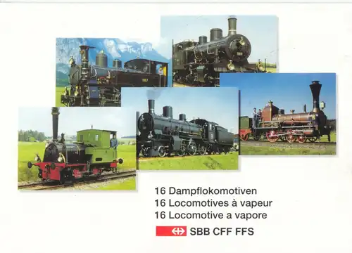 AK, (16), Dampflokomotiven der Schweizer Bundesbahn (SBB CFF FFS), um 2010