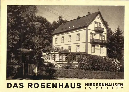 tour. Prospekt, Niedernhausen im Taunus, Das Rosenhaus, um 1960