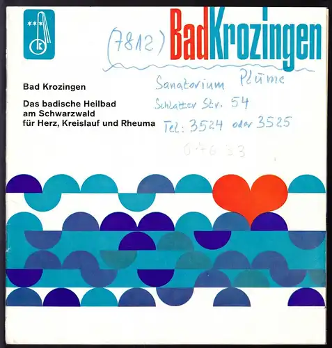 Konglomerat von Prospekten Bad Krozingen, um 1965
