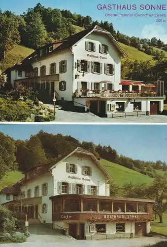 zwei tour. Prospekte, Obermünstertal, Gasthaus Sonne, 1980er