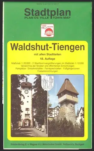 Stadtplan, Waldshut-Tiengen, um 1995