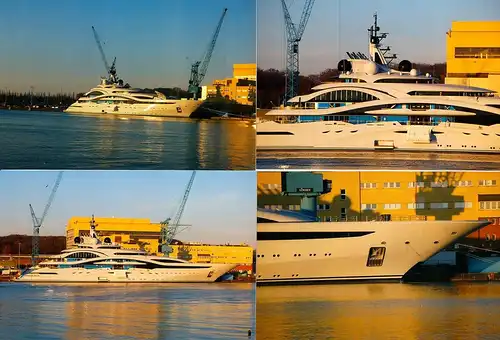 vier Colorfotos im AK-Format, Yacht "Jupiter", Werft FLW, 2016