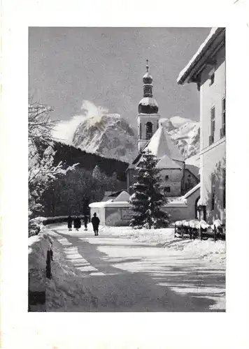 AK, Klappkarte, Ramsau bei Berchtesgaden, Weihnachtsgrüße 1958