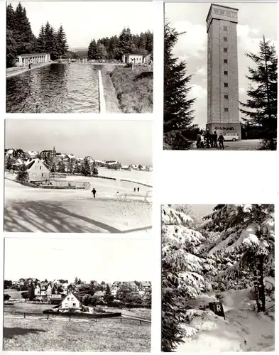 Mäppchen mit 12 (3+9) Original-Fotos, Höhenluftkurort Masserberg Thür., 1977