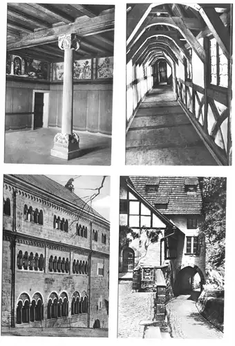 Mäppchen mit 10 kleinen Fotos, Eisenach, Wartburg, 1977