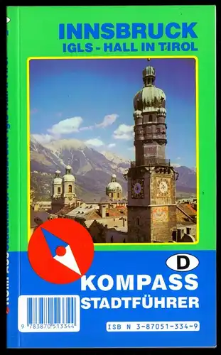Kompass Stadtführer, Innsbruck, Igls - Hall in Tirol, 1990
