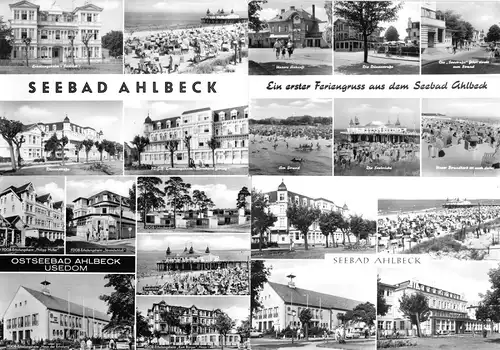 Lot von 4 AK, Seebad Ahlbeck auf Usedom, 1975-79