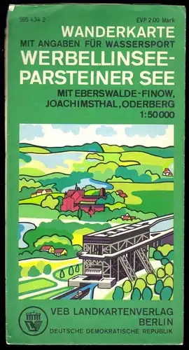 Wanderkarte, Werbellinsee - Parsteiner See, 1975