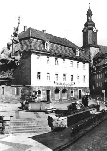 AK, Ilmenau Thür., Straße des Friedens mit Stadtapotheke, 1972