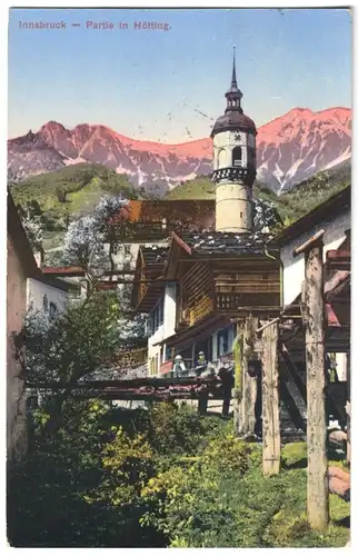 AK, Innsbruck, Partie in Hötting, 1914