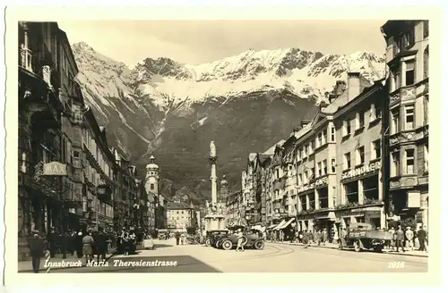AK, Innsbruck, Theresienstr., belebt, 1935