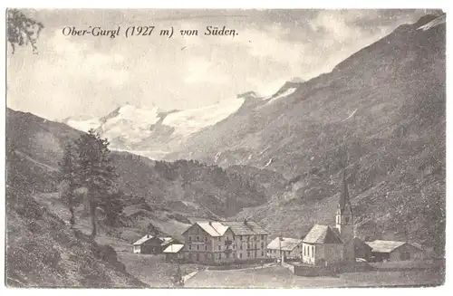 AK, Ober-Gurgl von Süden, Teilansicht, 1922