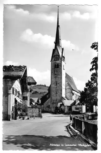 AK, Abtenau im Lammertal, Marktplatz, um 1960
