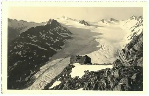 AK, Ramolhaus und großer Gurgler Gletscher, um 1939