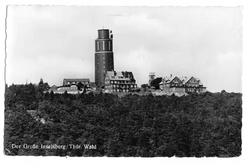 AK, Thüringer Wald, Großer Inselsberg, Gipfelbebauung, 1958