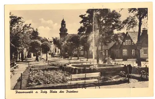 AK, Frauenwald a. Rstg., Platz des Friedens, 1954