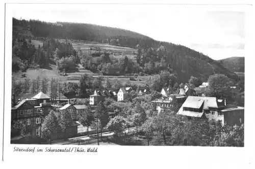 AK, Sitzendorf Schwarzatal, Teilansicht, 1956