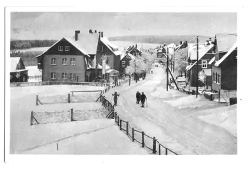 AK, Frauenwald a. Rstg., winterliche Straßenpartie, 1951