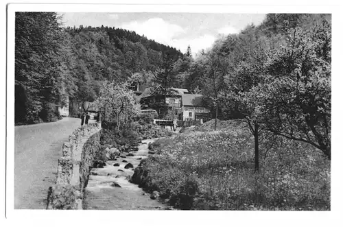 AK, Trusetal Kr. Schmalkalden, Gaststätte "Zum Trusetaler Wasserfall", 1952