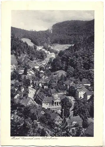 AK, Bad Grund Oberharz, Teilansicht, um 1955