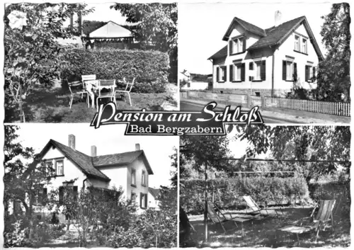 AK, Bad Bergzabern, Pension am Schloß, vier Abb., 1979