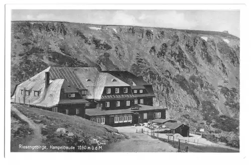 AK, Riesengebirge, Hampelbaude, um 1940