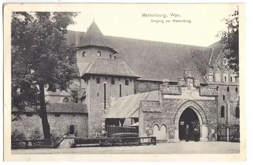 AK, Marienburg Westpr., Malbork, Eingang zur Marienburg, 1911