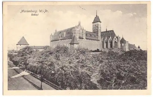 AK, Marienburg Westpr., Malbork, Blick zum Schloß, 1916