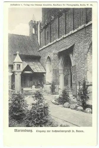 AK, Marienburg Westpr., Malbork, Eingang zur Hochmeistergruft St. Annen, um 1903