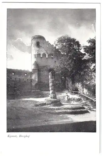 AK, Hirschberg Schles., Burg Kynast, Burghof, ca. 1906