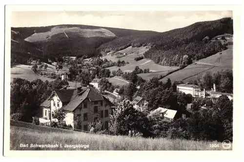 AK, Bad Schwarzbach Isergeb., Teilansicht, 1931